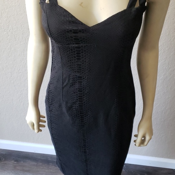 Dolce & Gabbana black snake skin dress 38 4 - Picture 2 of 6